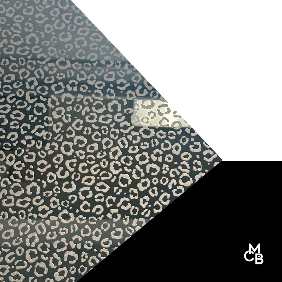 1/8" Black Leopard on Black Pattern Acrylic Sheet CMB PRESTIGE PATTERNS - CMB Prestige Pattern